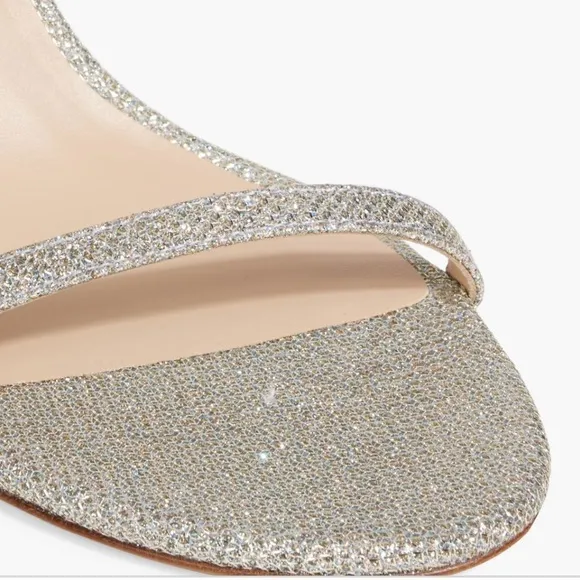 🌹STUART WEITZMAN 🌹Nudistcurve Glitter Open Toe Sandals Size: 6B