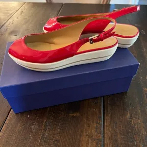 Stuart Weitzman Red Platform Shoes with Luxe Comfort