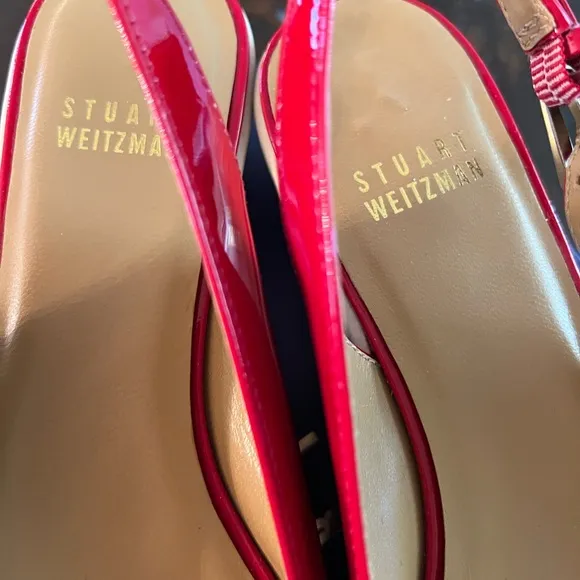 Stuart Weitzman Red Platform Shoes with Luxe Comfort