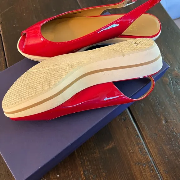 Stuart Weitzman Red Platform Shoes with Luxe Comfort