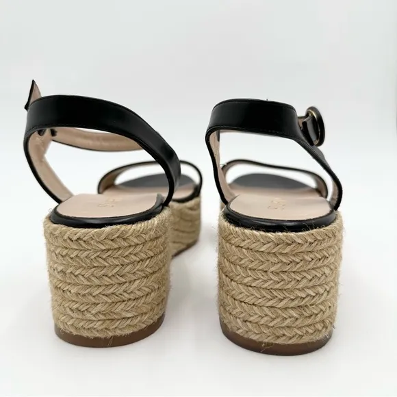 Stuart Weitzman Taborah Ankle-Strap Wedge Espadrille Sandals