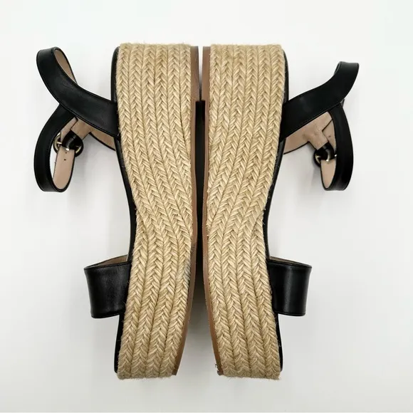 Stuart Weitzman Taborah Ankle-Strap Wedge Espadrille Sandals