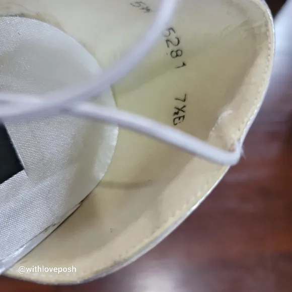 Stuart Weitzman Vintage silver closed pointed toe sandals