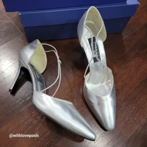 Stuart Weitzman Vintage silver closed pointed toe sandals