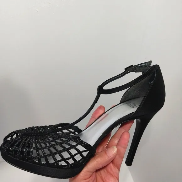 Stuart Weitzman Weave Me Evening Sandals,‎ Size 8.5
