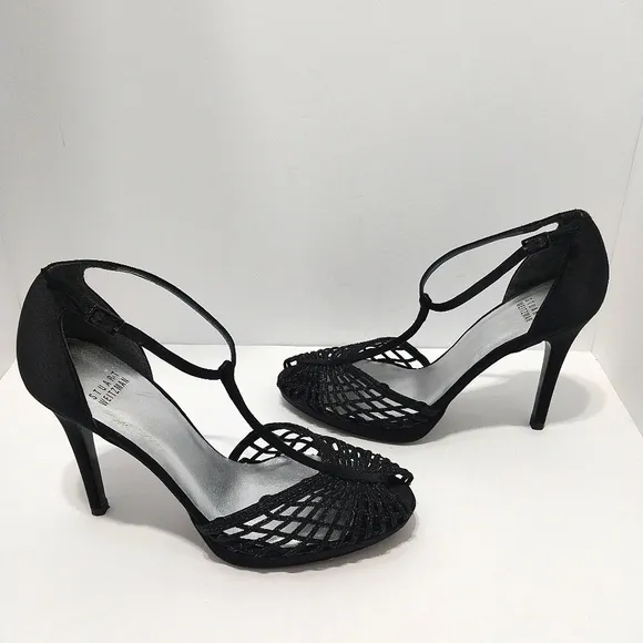 Stuart Weitzman Weave Me Evening Sandals,‎ Size 8.5