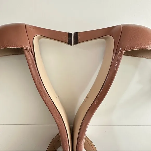 Stuart Weitzman Women's Ankle Strap Open Toe Heels Sandals in Blush Pink sz 8M