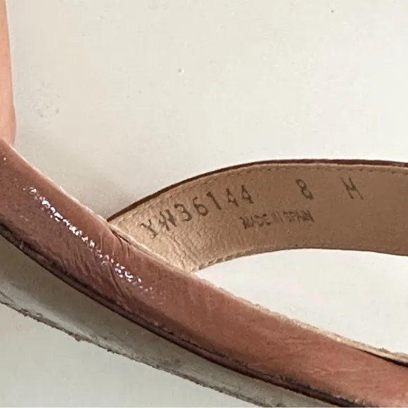 Stuart Weitzman Women's Ankle Strap Open Toe Heels Sandals in Blush Pink sz 8M