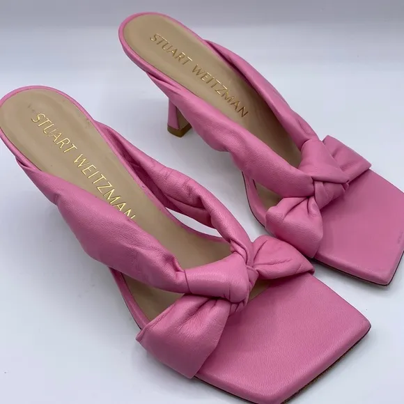 STUART WEITZMANPlaya Leather Knot Sandals‎
