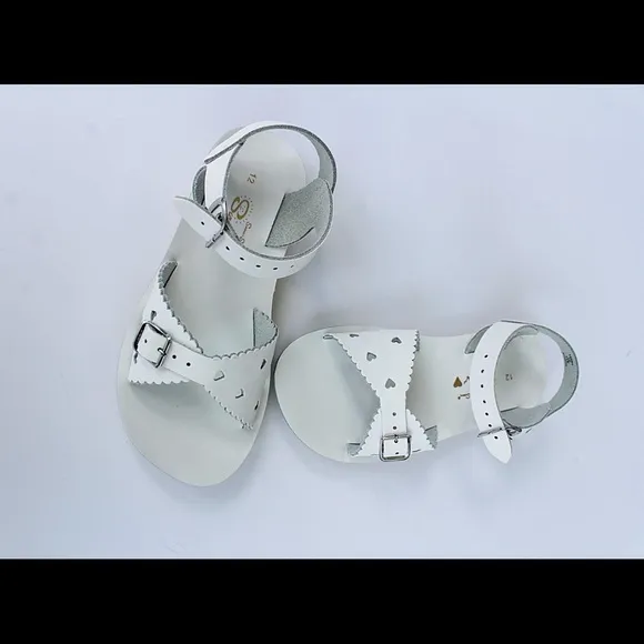 Sun San Sweetheart White Sandals Size 12