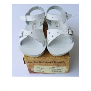 Sun San Sweetheart White Sandals Size 12