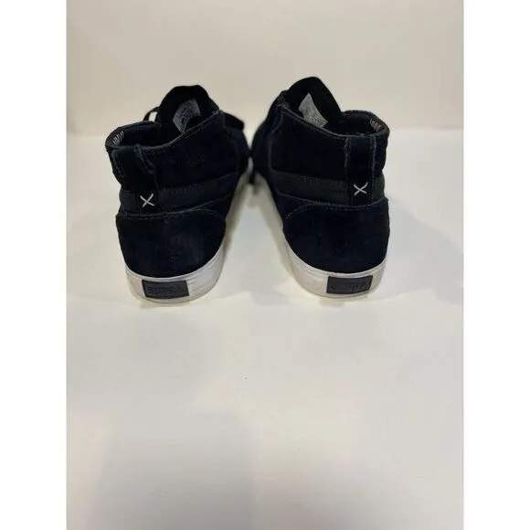Supra MMVI Kensington Black and White Suede Skateboarding Shoes Men's 11.5
