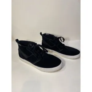 Supra MMVI Kensington Black and White Suede Skateboarding Shoes Men's 11.5