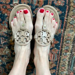 Tan Tory Burch Miller sandals- size 8 1/2