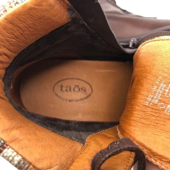 Taos Captain Brown Leather Ankle Boots EUR 37