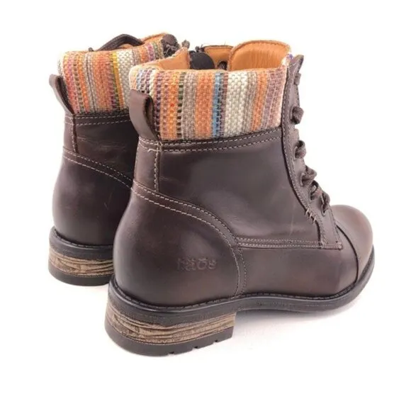 Taos Captain Brown Leather Ankle Boots EUR 37