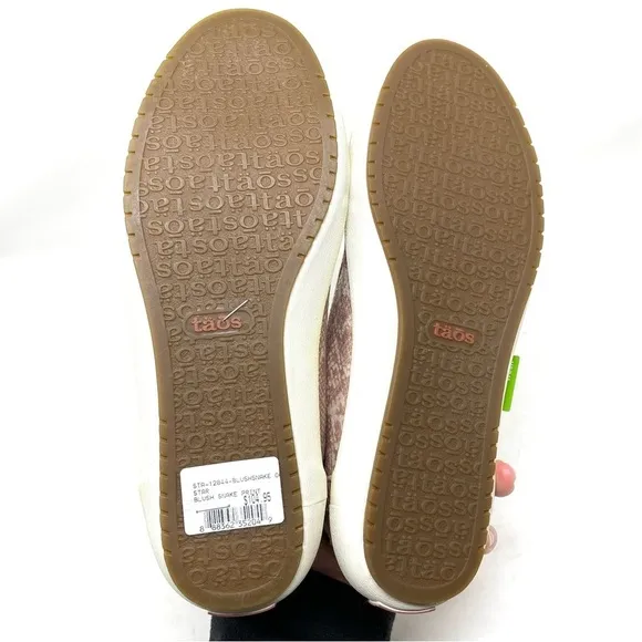 Taos Star Canvas Low Top Sneakers Blush Snake Print