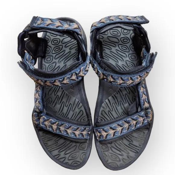 Teva Hurricane Hiking Sport Sandals Mens Size 7 Blue Black Outdoor