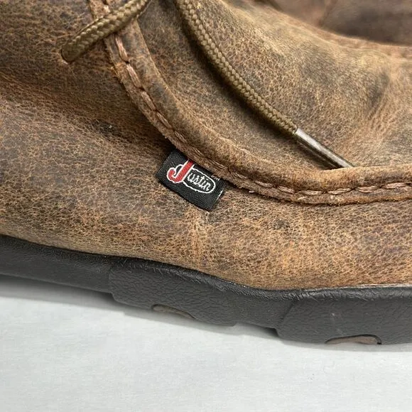 The 232 Justin Men's Driver Moc Casual Shoes Sz 12 Justin boots wallabies style