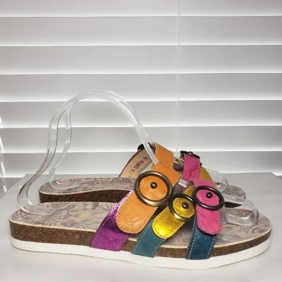 Think! Shik 3 Band Multi-color Open Toe Sandals