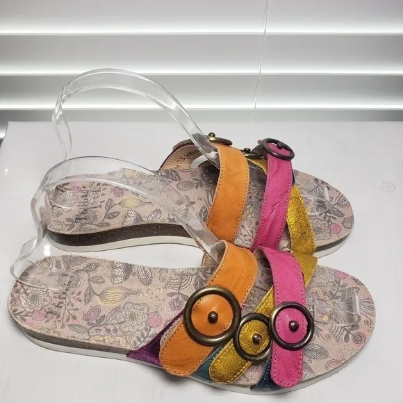 Think! Shik 3 Band Multi-color Open Toe Sandals