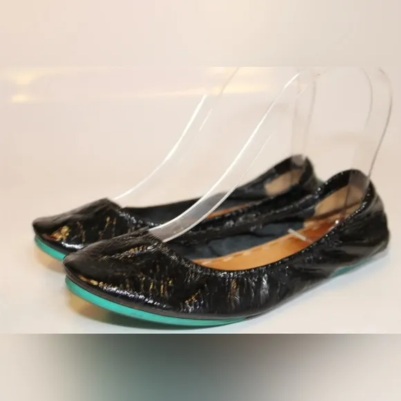 Tieks by Gavrieli 5 Black Patent Leather Ballet Flats Shoes Comfort!!