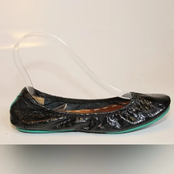 Tieks by Gavrieli 5 Black Patent Leather Ballet Flats Shoes Comfort!!