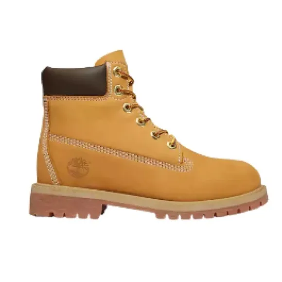 Timberland 12909 Classic‎ 6” Premium  Waterproof Boots GS Kids 4.5 Wheat, Nubuck