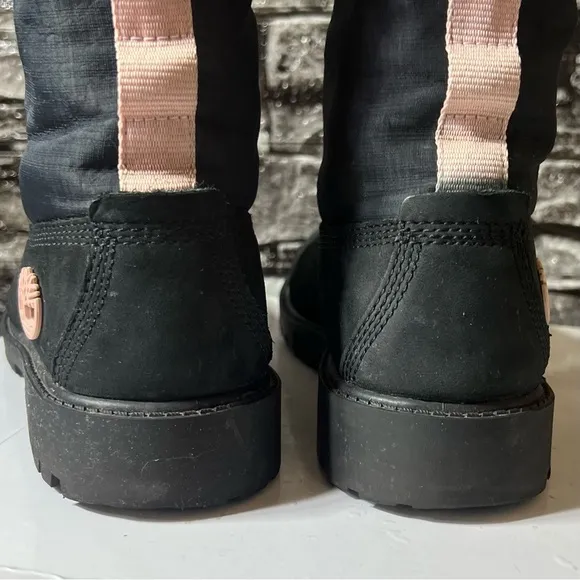 Timberland 6-Inch Gaiter Boots Big Kids' Black &amp; Pink