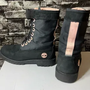Timberland 6-Inch Gaiter Boots Big Kids' Black &amp; Pink