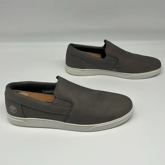 Timberland A25PZ Groveton Men's Slip On Shoes in‎ Grey Nubuck Leather  size 10.5