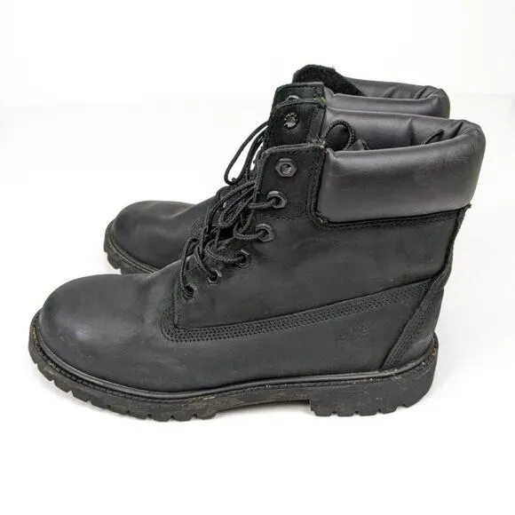 Timberland Black 6&quot; Waterproof Premium Boots Size 7