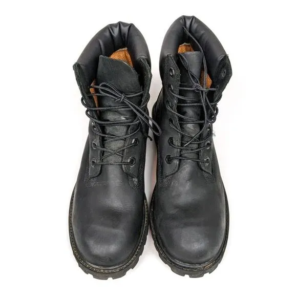Timberland Black 6&quot; Waterproof Premium Boots Size 7