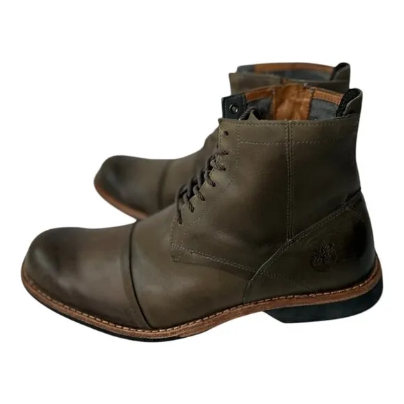 Timberland Earthkeepers Anti-Fatigue Leather Men's Size 11 Olive Green Boots