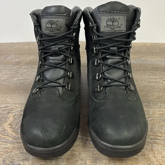 Timberland Junior 6” Field Boots -Black Nubuck Size 7