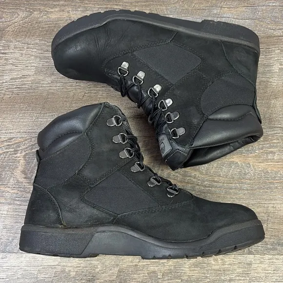 Timberland Junior 6” Field Boots -Black Nubuck Size 7