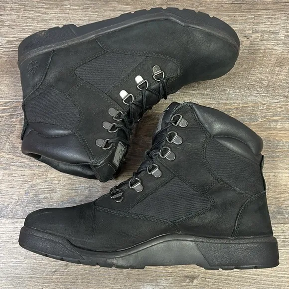 Timberland Junior 6” Field Boots -Black Nubuck Size 7
