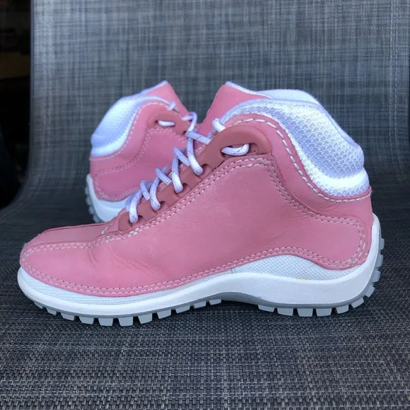 Timberland Kids Euro Dub Hike Leather Boots High-Top Sneakers Girls size 12.5