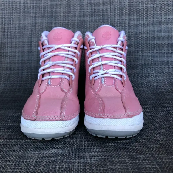 Timberland Kids Euro Dub Hike Leather Boots High-Top Sneakers Girls size 12.5
