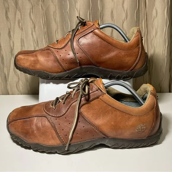 Timberland Men's 11 Lexington Avenue Saddle Brown Leather Smart Comfort Shoes
