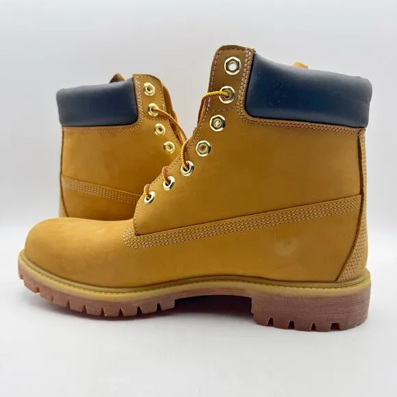 Timberland Mens Icon Premium 6&quot; Boots US 10.5 M EU 44.5 Tan Wheat Waterproof NIB