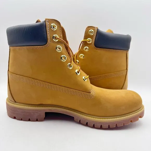 Timberland Mens Icon Premium 6&quot; Boots US 10.5 M EU 44.5 Tan Wheat Waterproof NIB