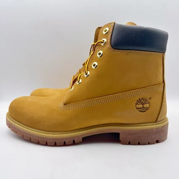 Timberland Mens Icon Premium 6&quot; Boots US 10.5 M EU 44.5 Tan Wheat Waterproof NIB