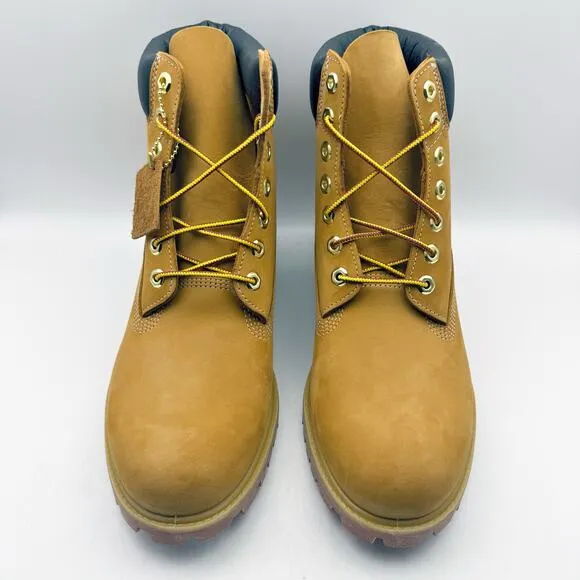 Timberland Mens Icon Premium 6&quot; Boots US 10.5 M EU 44.5 Tan Wheat Waterproof NIB