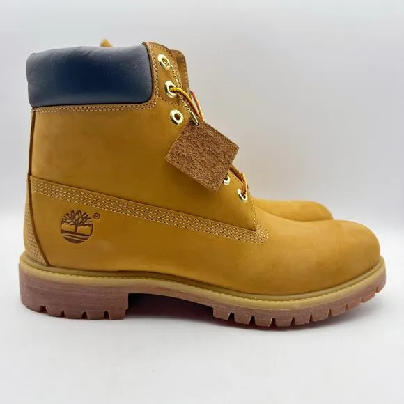 Timberland Mens Icon Premium 6&quot; Boots US 10.5 M EU 44.5 Tan Wheat Waterproof NIB