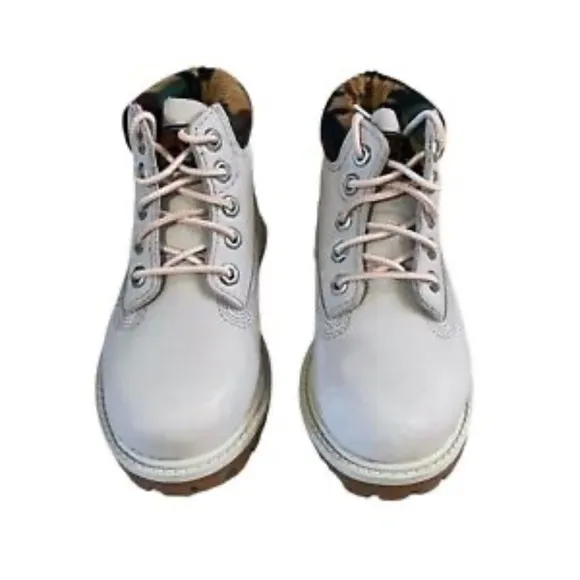 Timberland Premium‎ 6' Boots Size 7.5 Boys Gray Leather Toddler Shoes