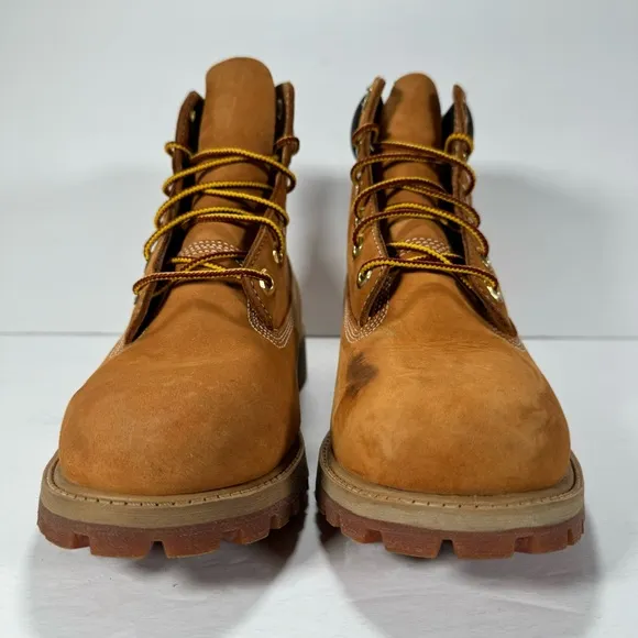 Timberland Premium 6 Inch Wheat Nubuck Leather Waterproof Boots Women’s Size 6.5