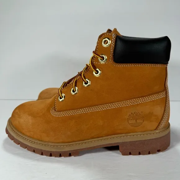 Timberland Premium 6 Inch Wheat Nubuck Leather Waterproof Boots Women’s Size 6.5