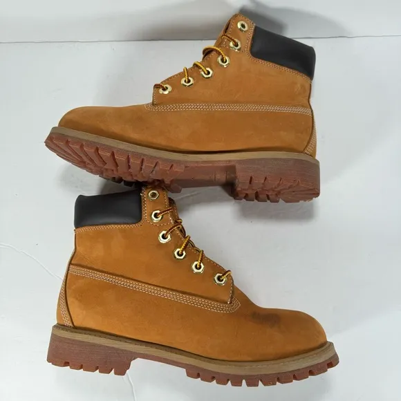 Timberland Premium 6 Inch Wheat Nubuck Leather Waterproof Boots Women’s Size 6.5