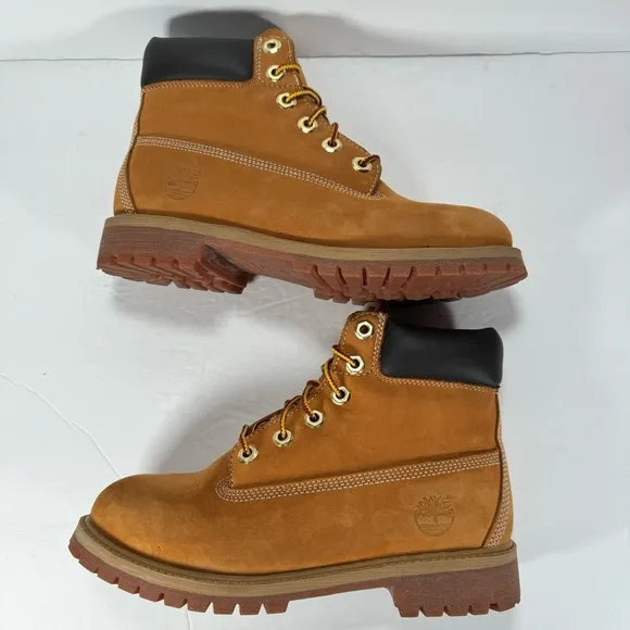 Timberland Premium 6 Inch Wheat Nubuck Leather Waterproof Boots Women’s Size 6.5